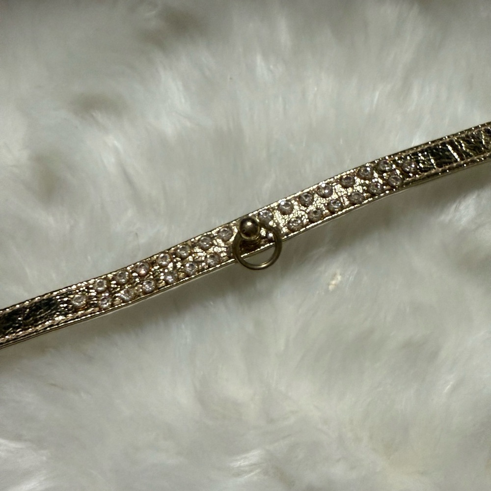New! Glam gold crystal dog collar